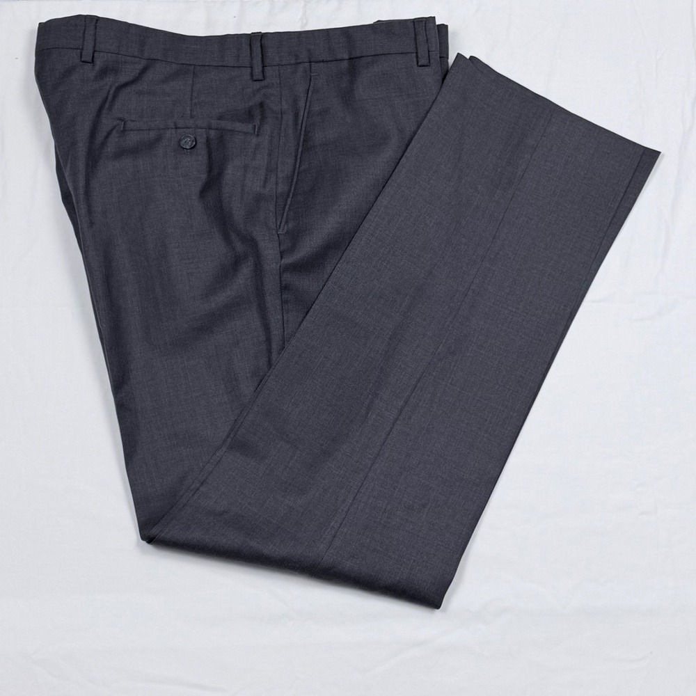 Jos A Bank Joseph Slim Fit Dress Pants Gray 38x32 Flat Front Professional Formal